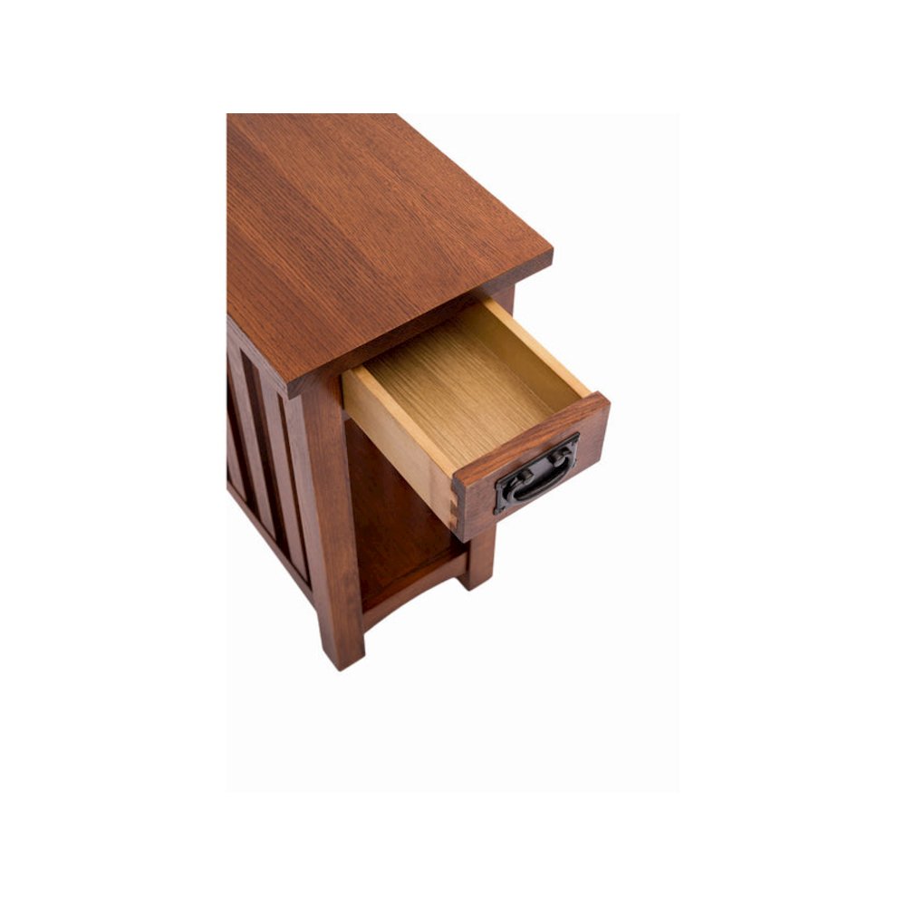 Mission Arts & Crafts 1 Drawer Side Table Michael's Cherry. Picture 3