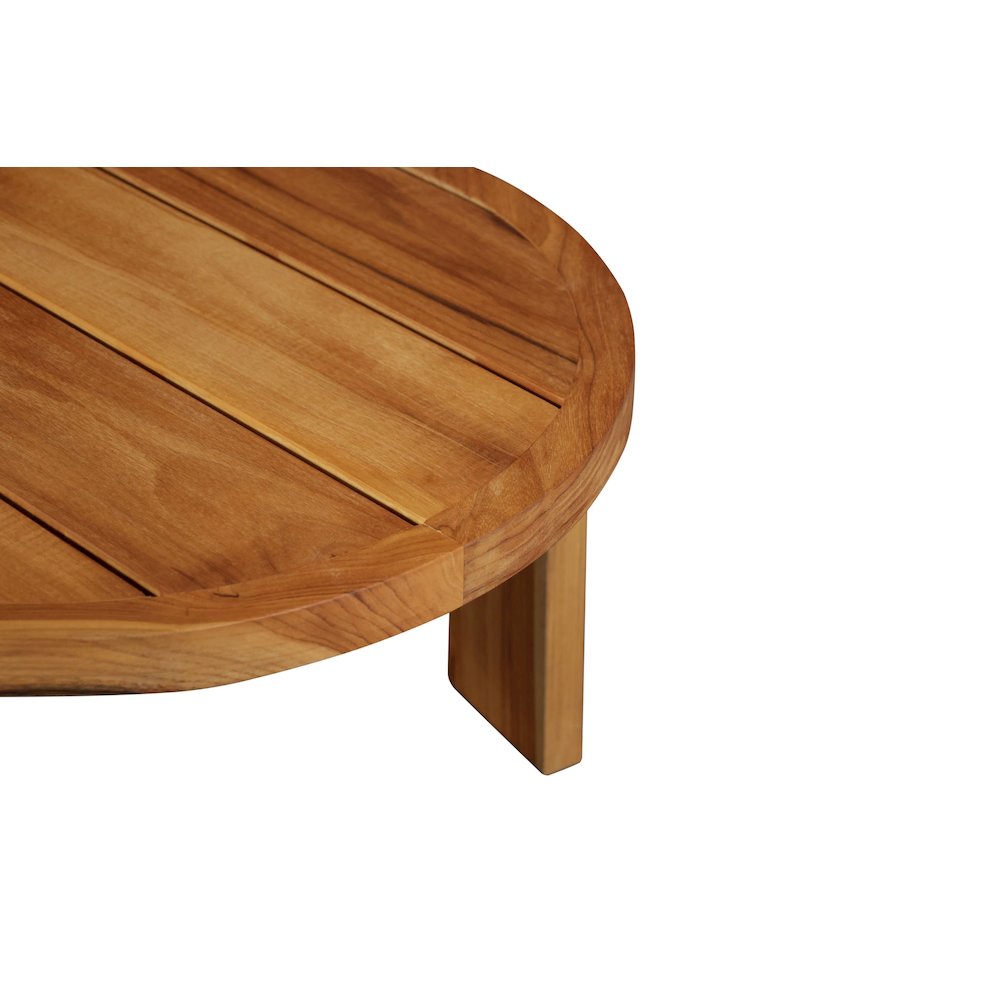 Eclipse Outdoor Solid Teak Wood Coffee Table. Picture 5
