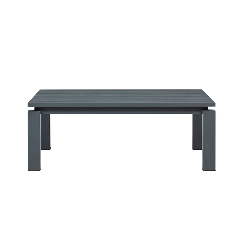 Sardinia Outdoor Aluminum Coffee Table - Gray. Picture 1