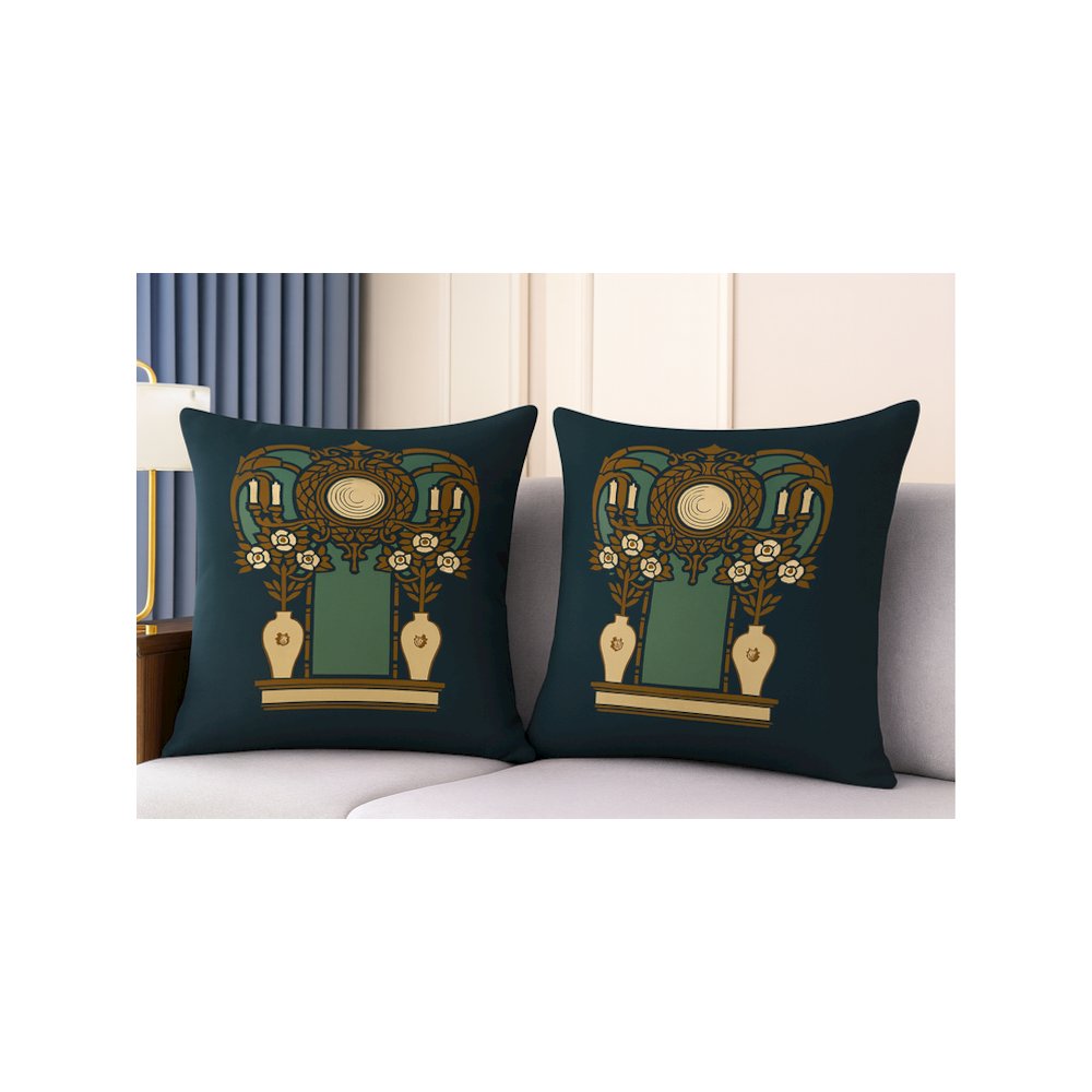 Exquisite Luxury Arts & Crafts Sofa Cushions – 1920s Design (Cushion Cover Only). Picture 3
