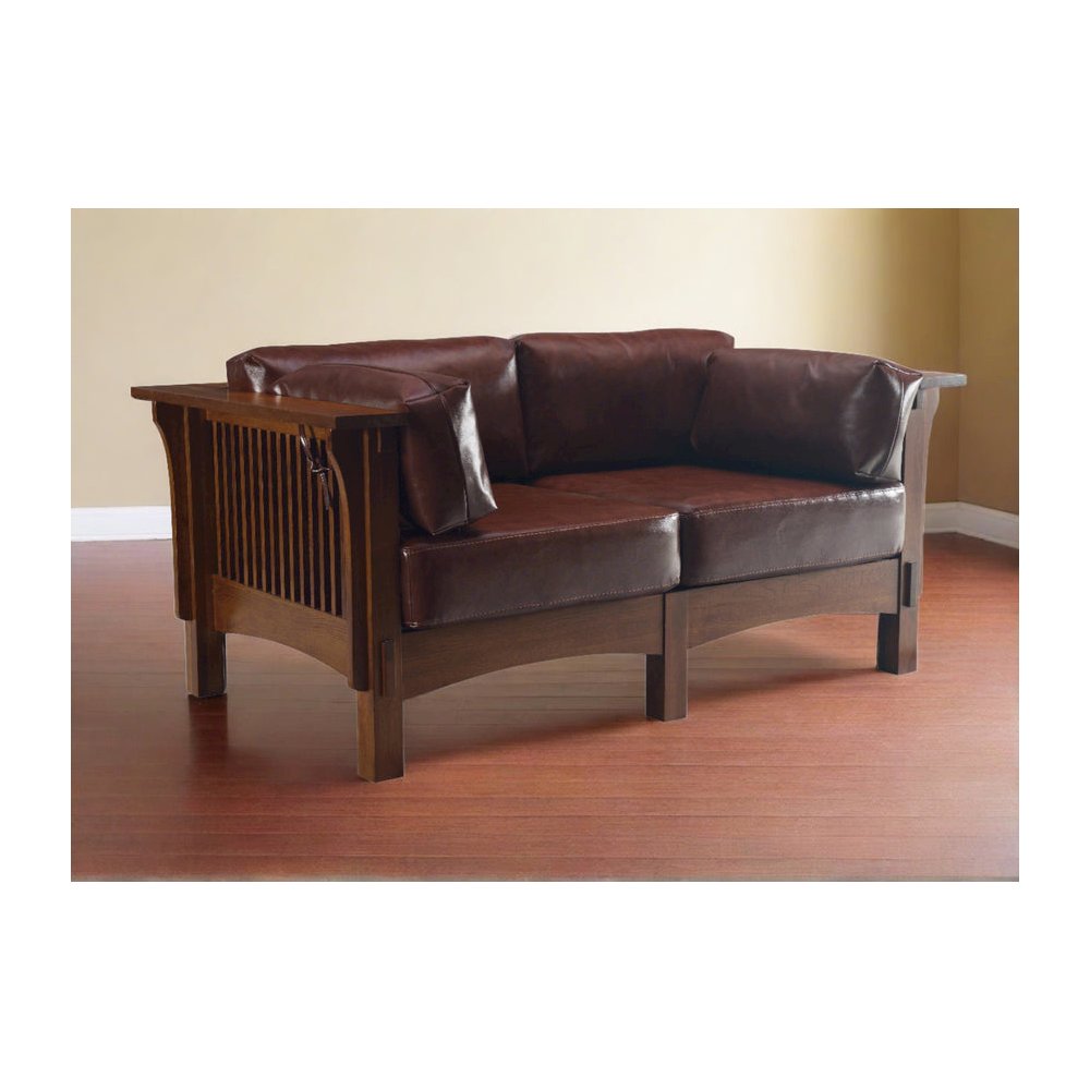 Arts And Crafts / Craftsman Crofter Style Love Seat. Picture 2
