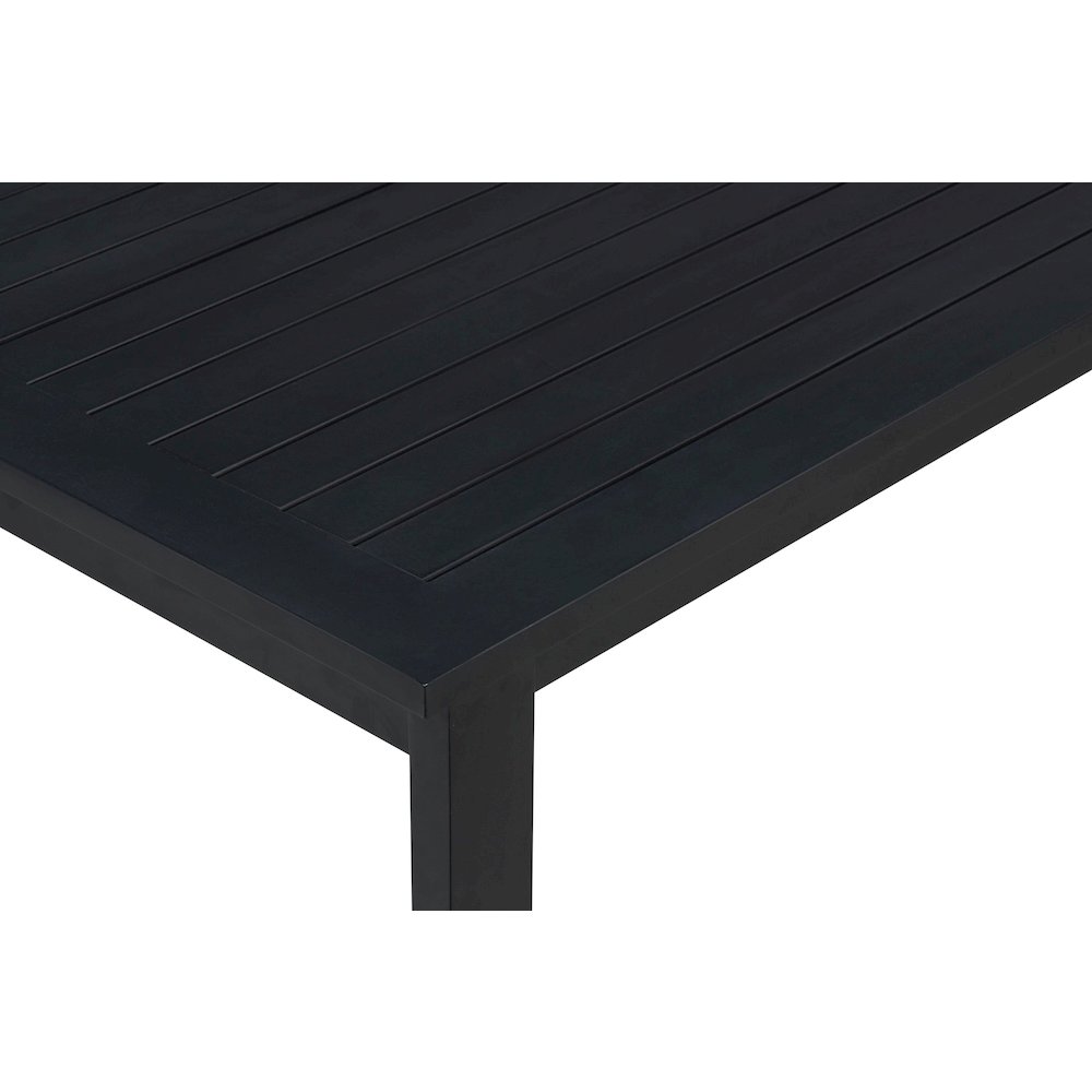 Sardinia Outdoor Aluminum Dining Table - Black. Picture 3