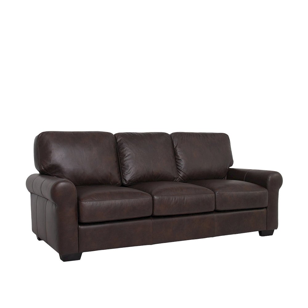 Florentine Top Grain Leather Sofa - Brown. Picture 1