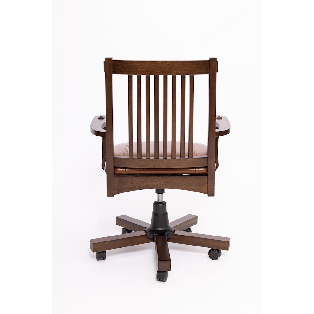 Arts and Crafts Mission Oak Office Chair - Walnut. Picture 2