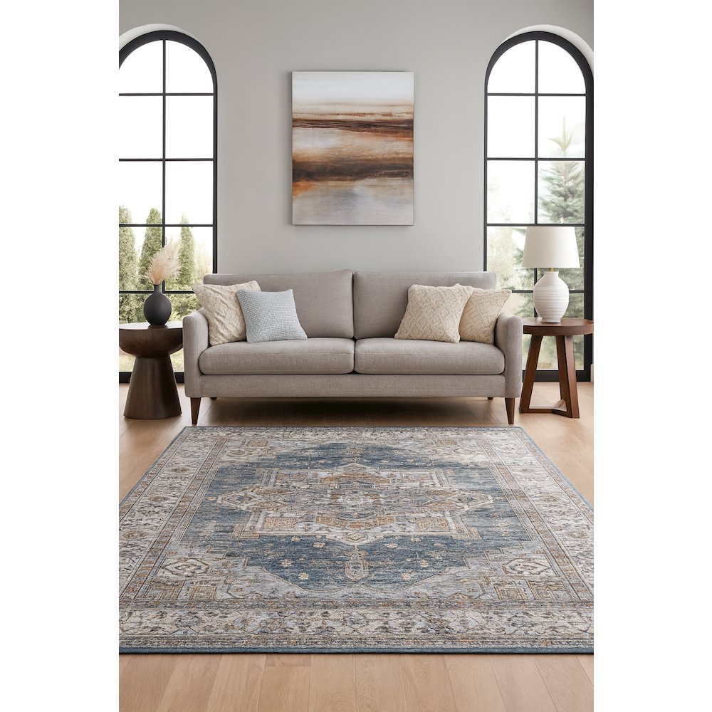 Area Rug Ultra Soft Washable Rug, Non Slip, Stain Resistant Rugs (2'7" x 9'). Picture 2