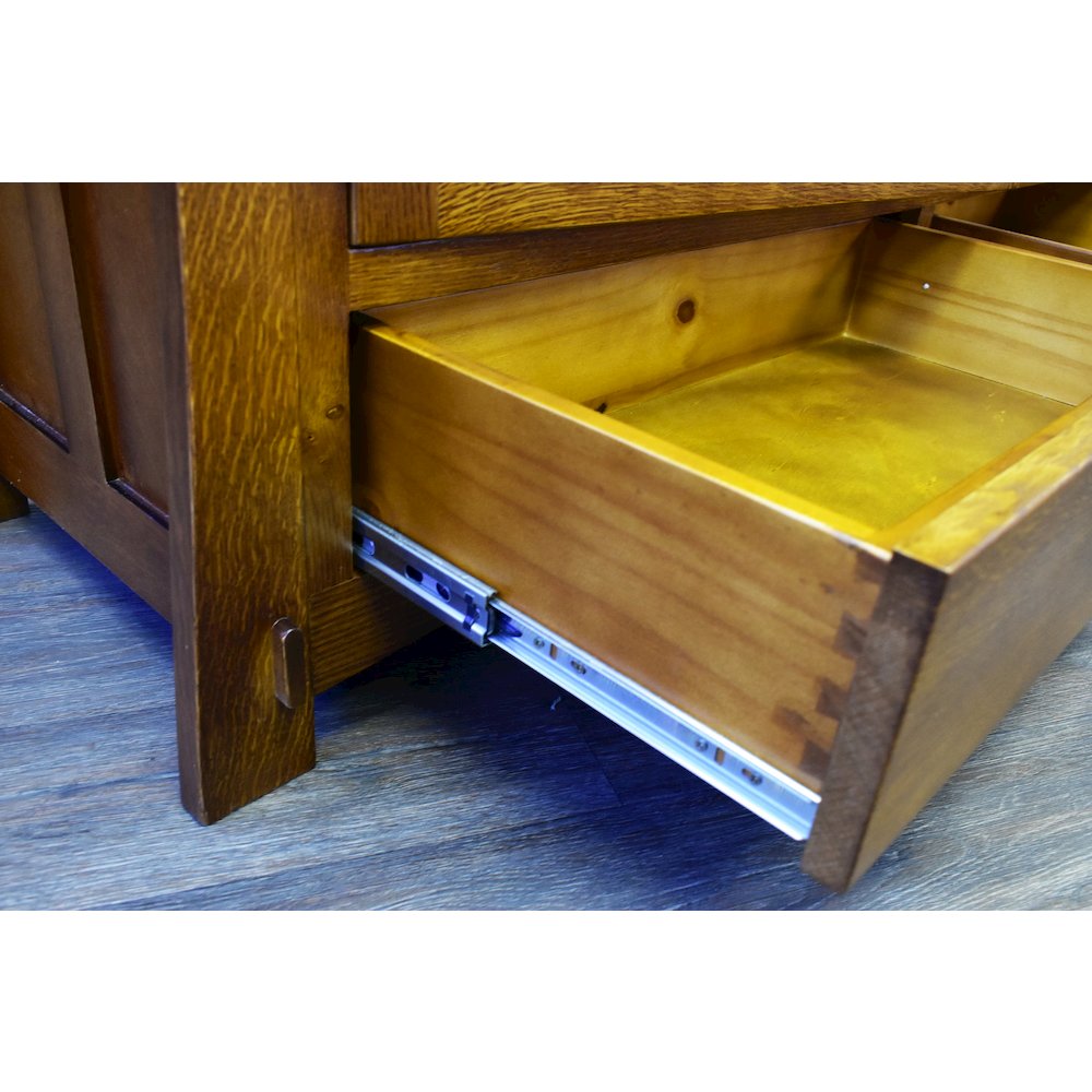 Mission Quarter Sawn Oak 60" TV Stand - Michael's Cherry. Picture 3