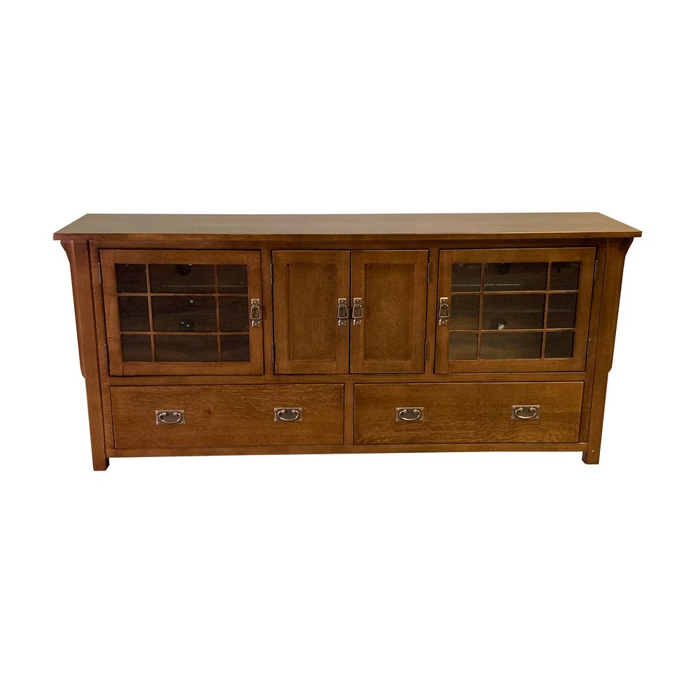 Mission Quarter Sawn Oak 72" Tv Stand - Walnut. Picture 2