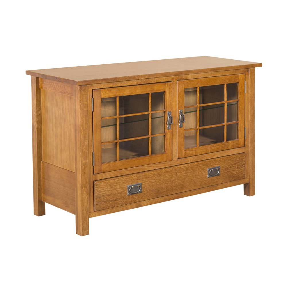 Mission Quarter Sawn Oak 48" Tv Stand - Light Oak. Picture 2