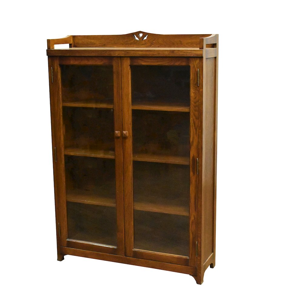 Mission Bookcase / Curio Cabinet - Walnut (W1). Picture 2