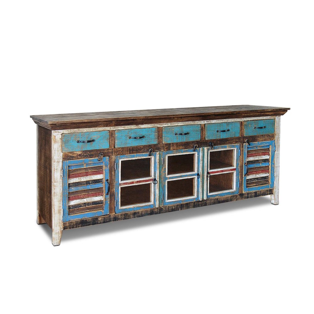 La Boca Solid Wood 82" Shutter Sideboard. Picture 1