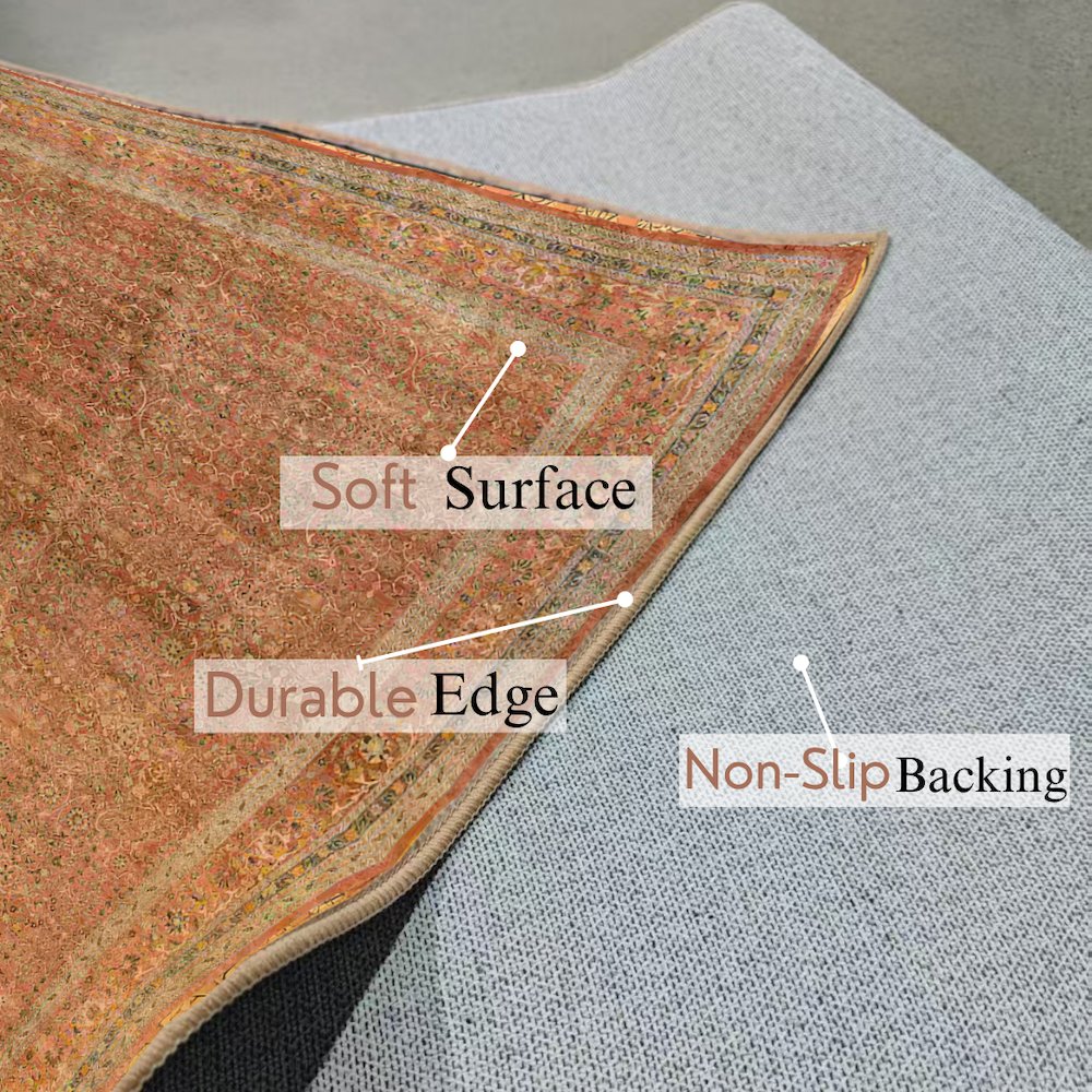 Area Rug Ultra Soft Washable Rug, Non Slip, Stain Resistant Rugs (2'7" x 9'). Picture 5
