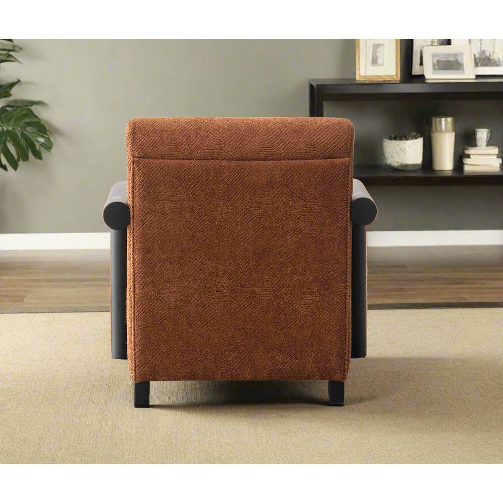 Nora Collection Mid-Century Modern  Arm Chair - Orange. Picture 3