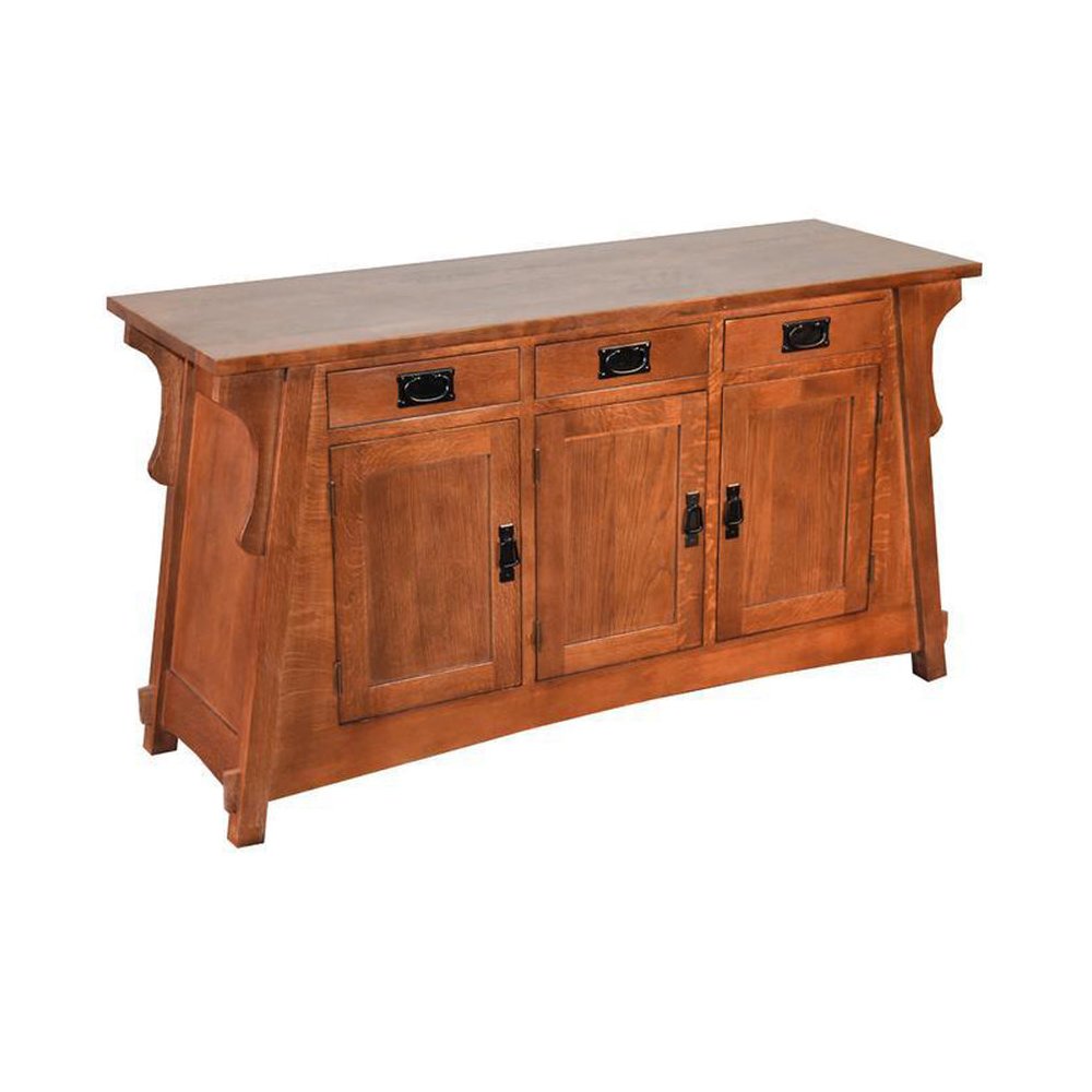 Mission Oak Crofter Console Cabinet - Michael's Cherry - 55". Picture 1