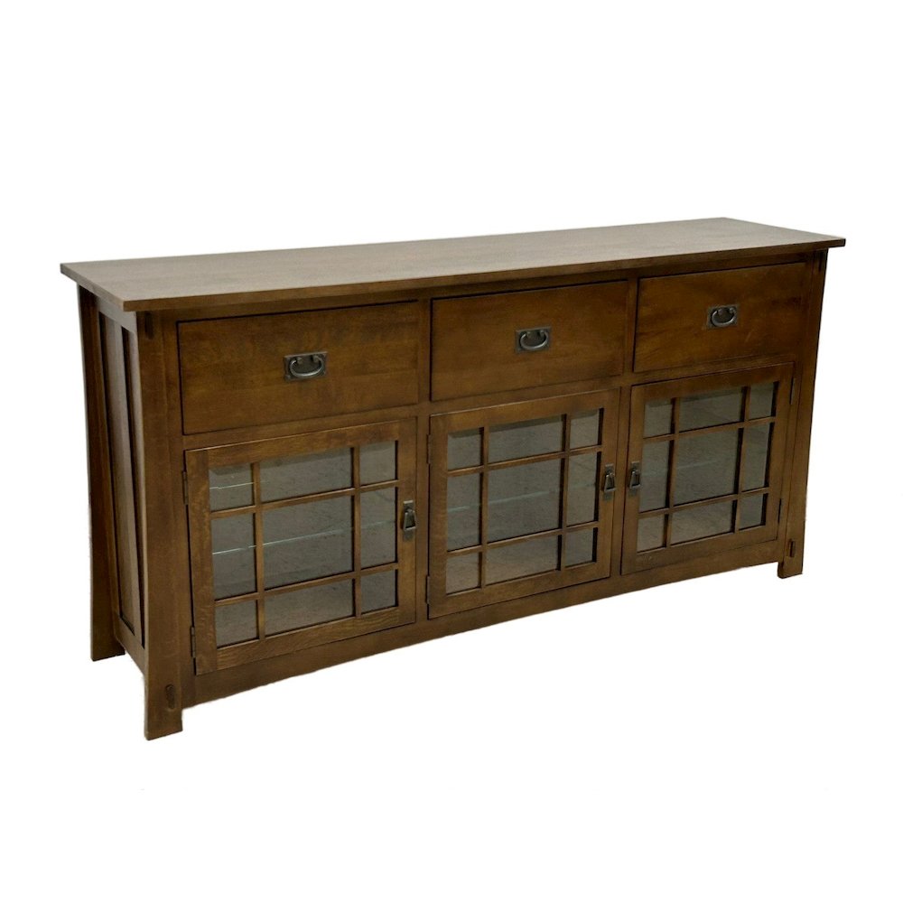 Craftsman Style Quarter Sawn Oak Sideboard - 72" - Walnut. Picture 1