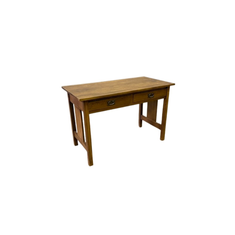 Mission / Arts And Crafts Solid Oak Writing Desk - Walnut. Picture 1