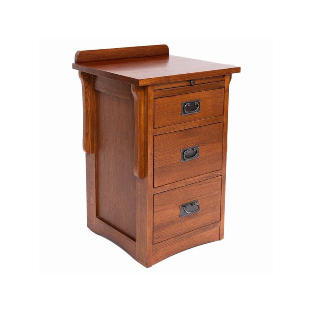 Crofter Style 3 Drawer End Table with Writing Tray - Michael's Cherry. Picture 1