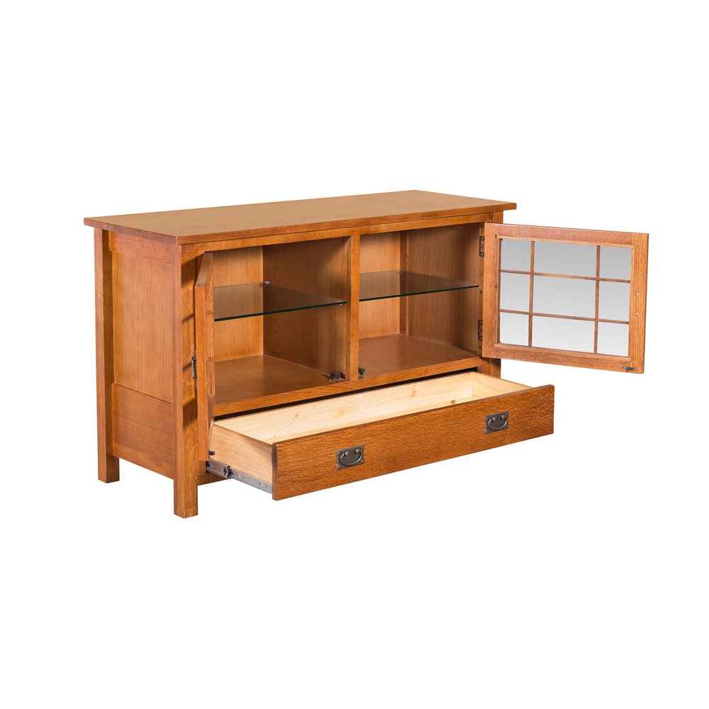Mission Quarter Sawn Oak 48" Tv Stand - Light Oak. Picture 3