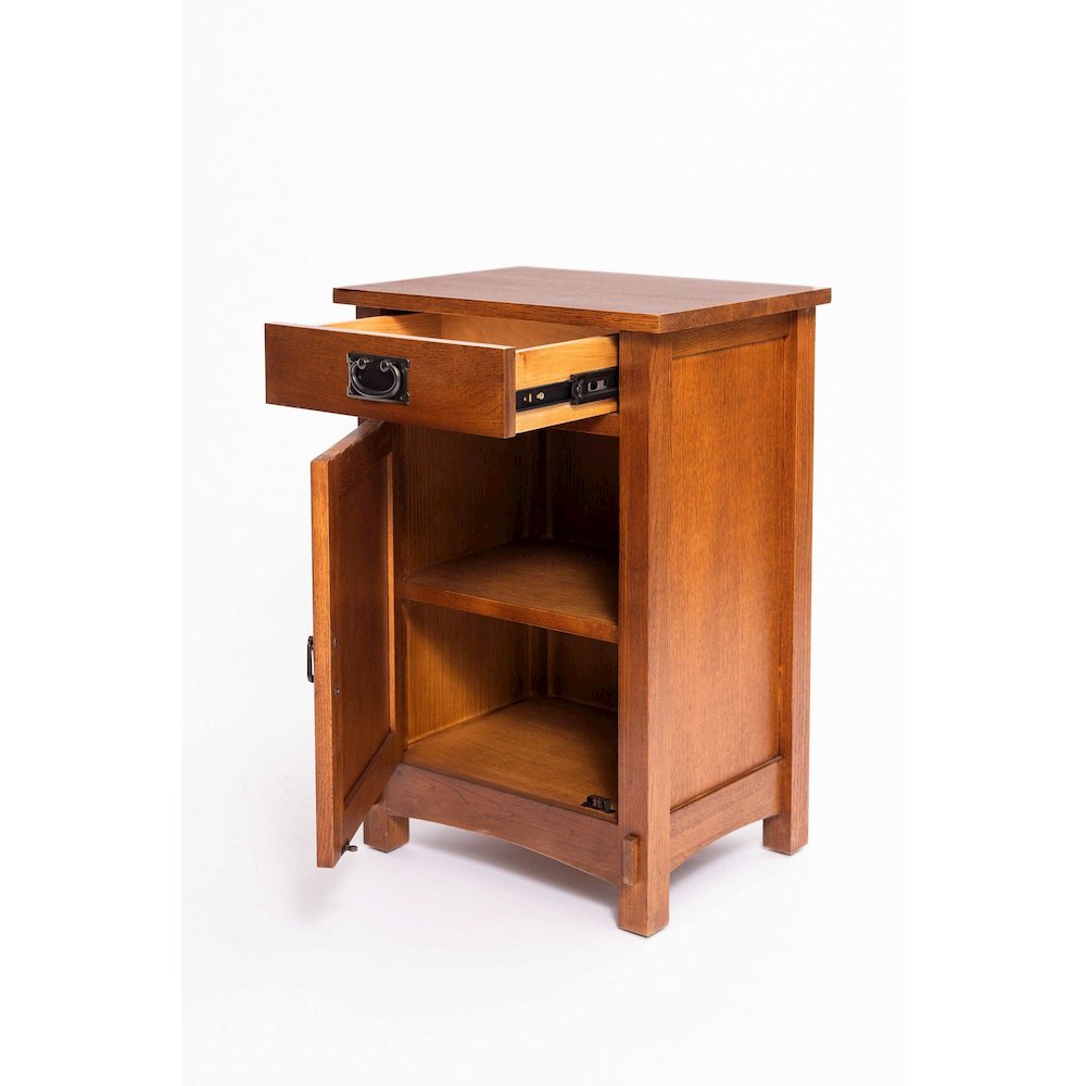 Mission / Arts and Crafts 1 Door, 1 Drawer Nightstand. Picture 3