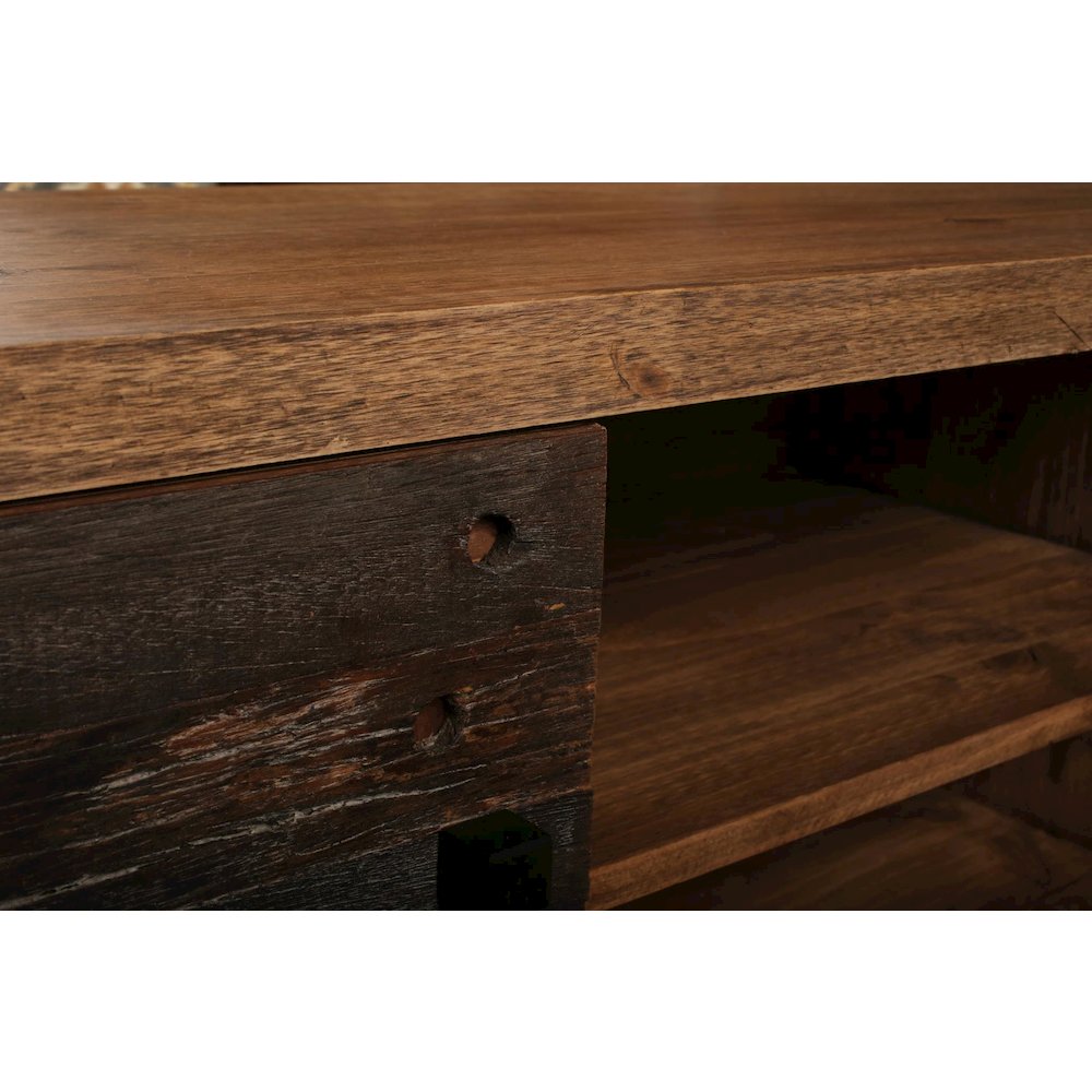 Sierra 4 Door / 4 Drawer Mixed Wood Console - 75". Picture 2