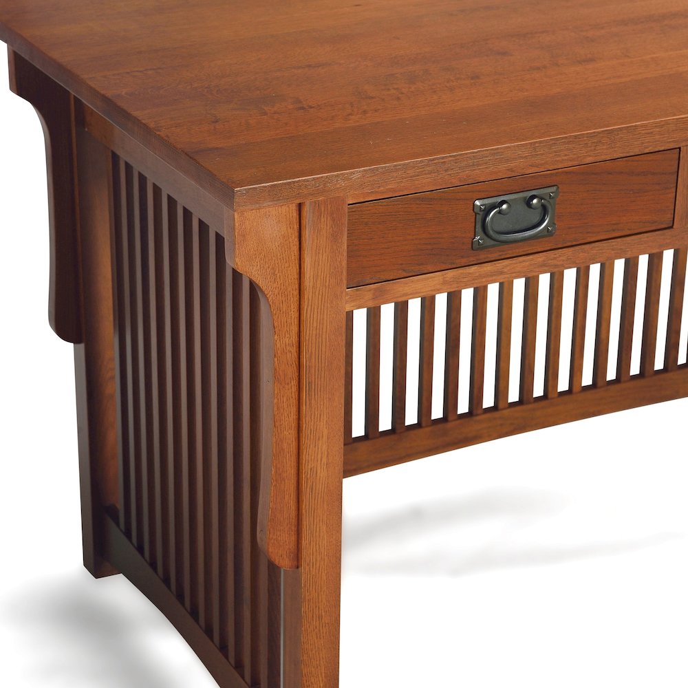 Mission Crofter 3 Drawer Library Desk - Michael's Cherry. Picture 4