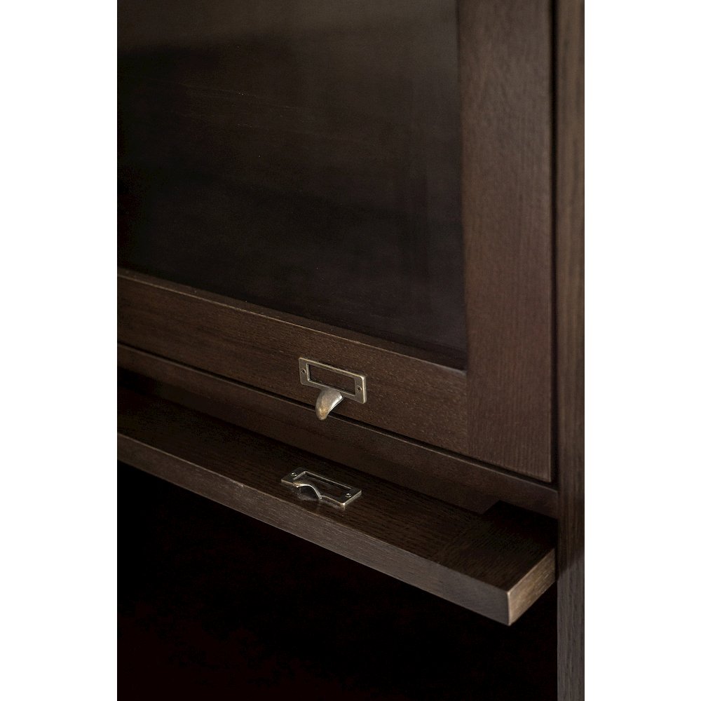 Mission Quarter Sawn Oak 4 Stack Barrister Bookcase - Walnut. Picture 5