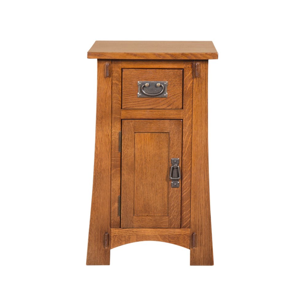 Mission Tapered Leg Narrow Nightstand - Michael's Cherry. Picture 1