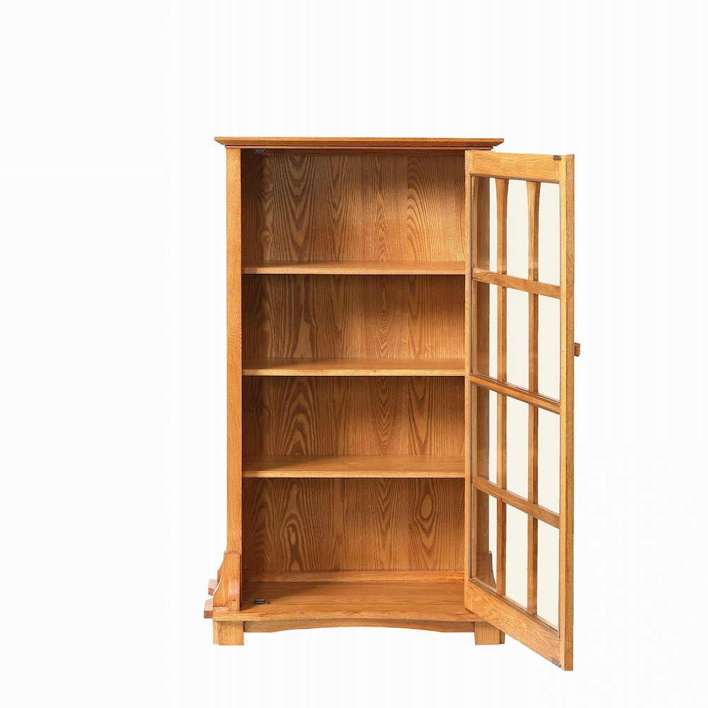 Mission Solid Oak Display Bookcase - Michael's Cherry. Picture 3