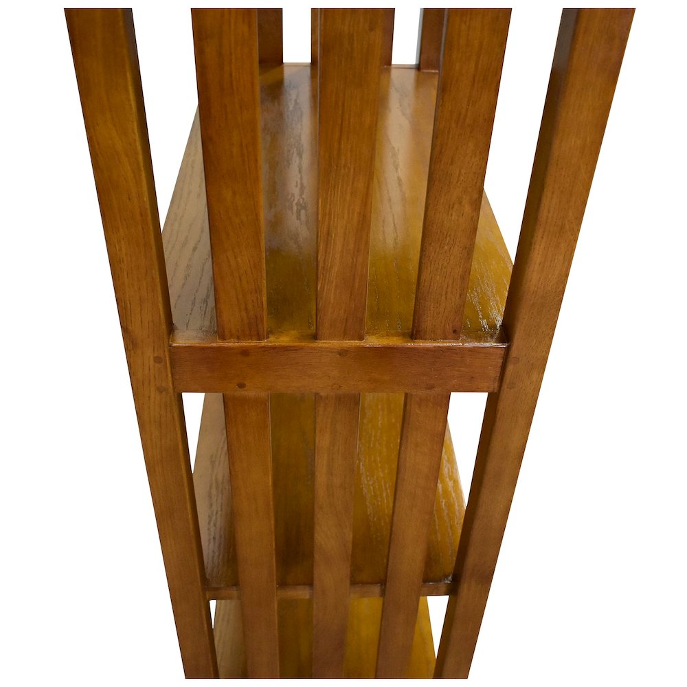 Mission Spindle Side 5 Shelf Bookcase - Michael's Cherry (MC1). Picture 4