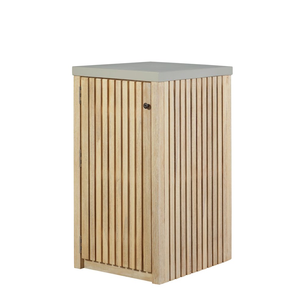 Eclipse Outdoor Solid Teak Natural Look Wood Cabinet. Picture 1