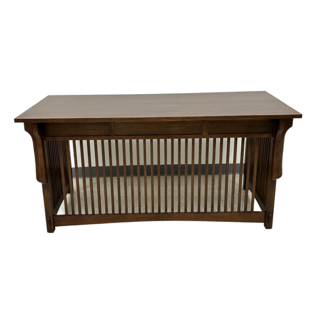 Mission Crofter 3 Drawer Library Desk - Walnut. Picture 3