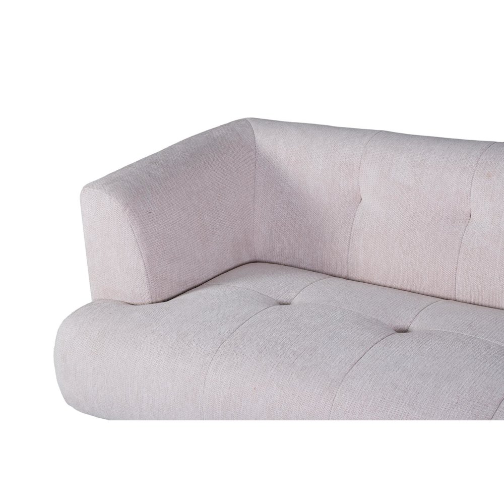 Arden Collection Modern Fabric 3-Seater Sofa - White. Picture 6