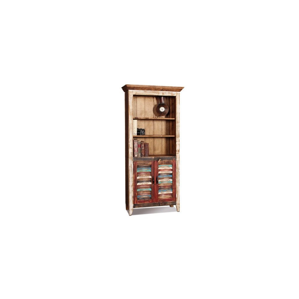 La Boca Solid Pine Wood Shutter Door Bookcase. Picture 2