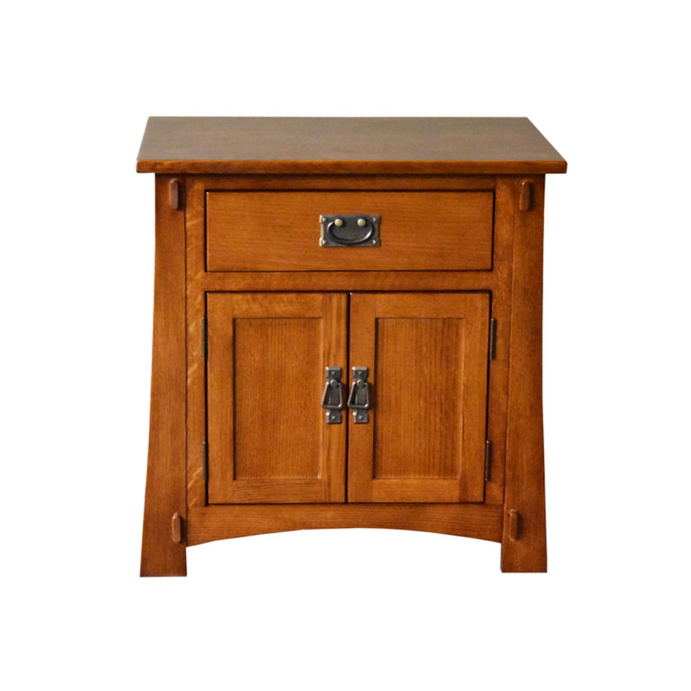 Mission Style Solid Oak Nightstand Model A3 - Michael's Cherry, Set of 2. Picture 2