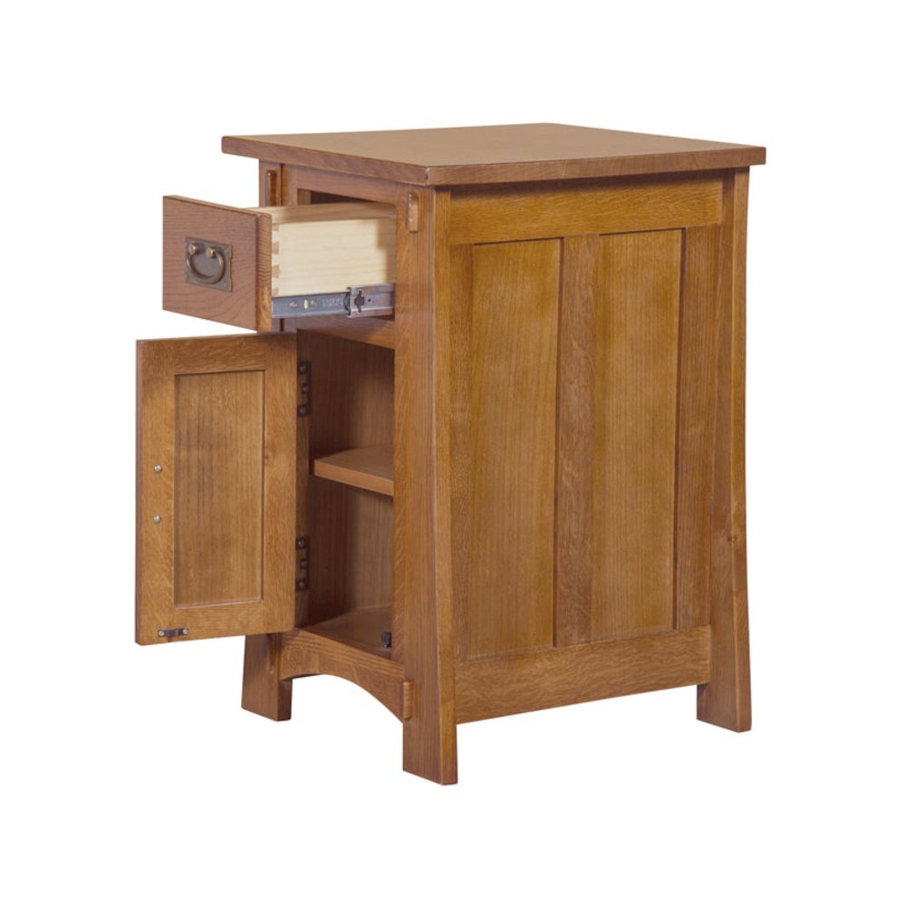 Mission Tapered Leg Narrow Nightstand - Michael's Cherry. Picture 3
