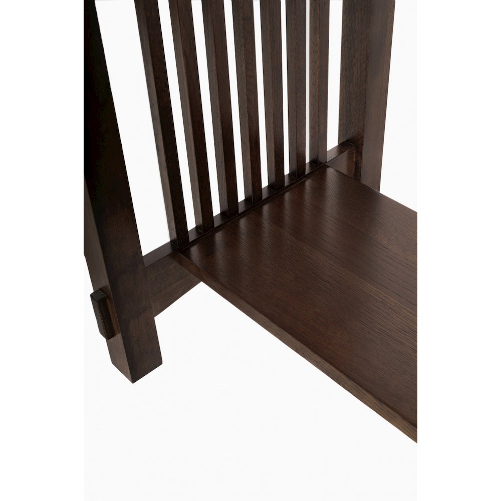 Mission 3 Drawer Crofter Style Console Table - Walnut. Picture 5