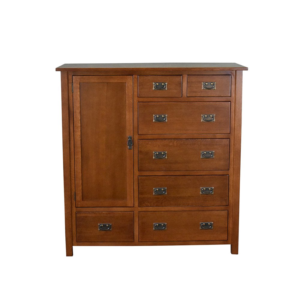 Mission Style Solid Oak Chest Of Drawers - Michael's Cherry. Picture 2