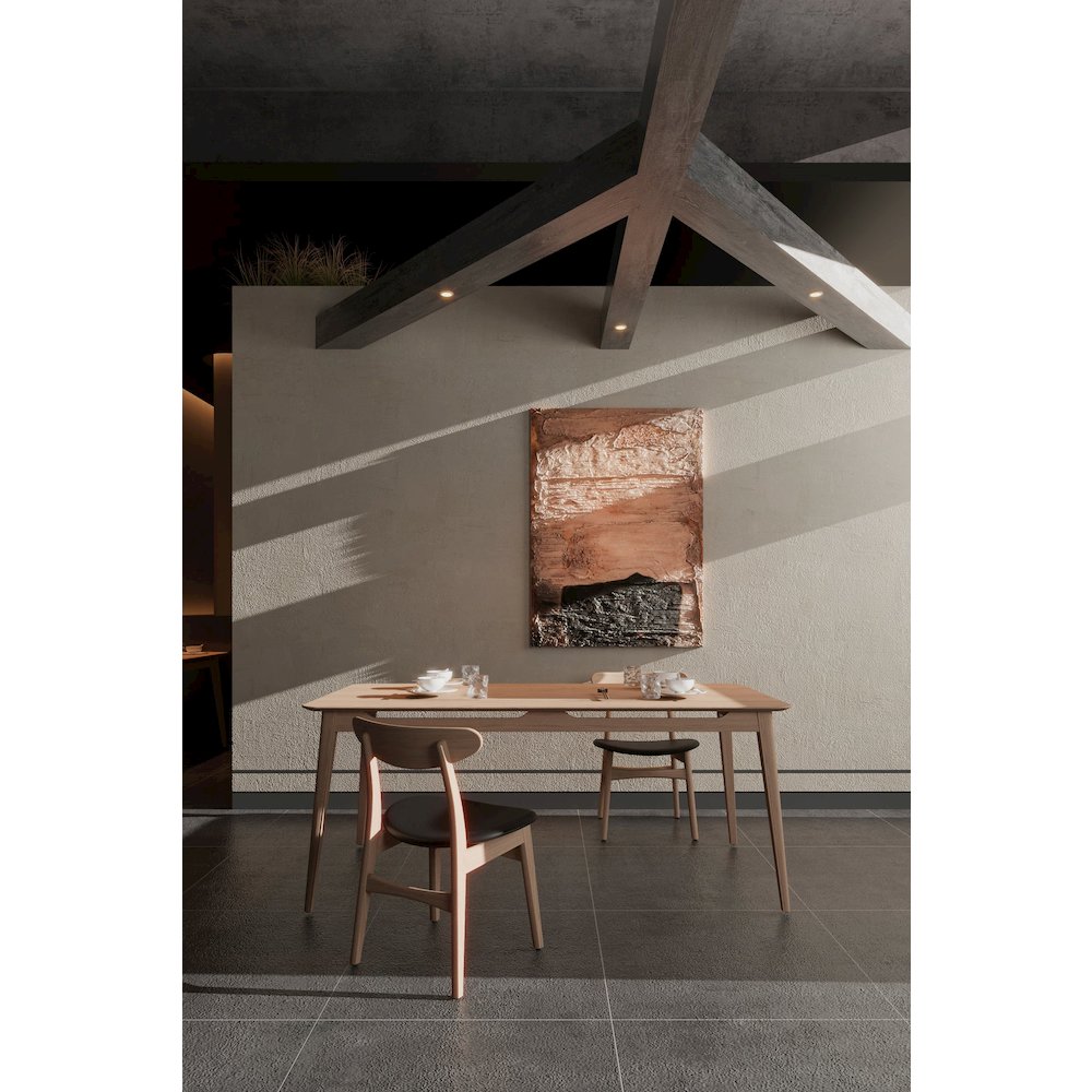 Isabella Mid century Dining Table - American Solid Oak 86.75". Picture 3