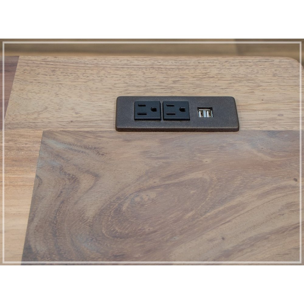 Natural Parota Solid Wood Desk - 60". Picture 3