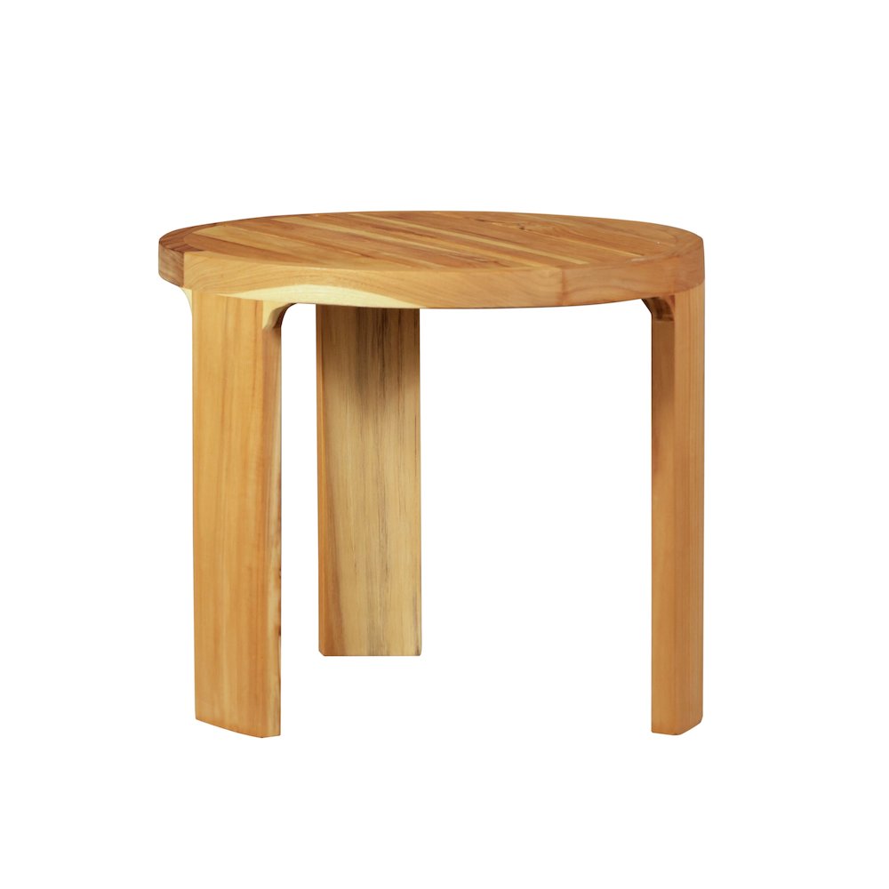 Eclipse Outdoor Solid Teak Wood End Table. Picture 3
