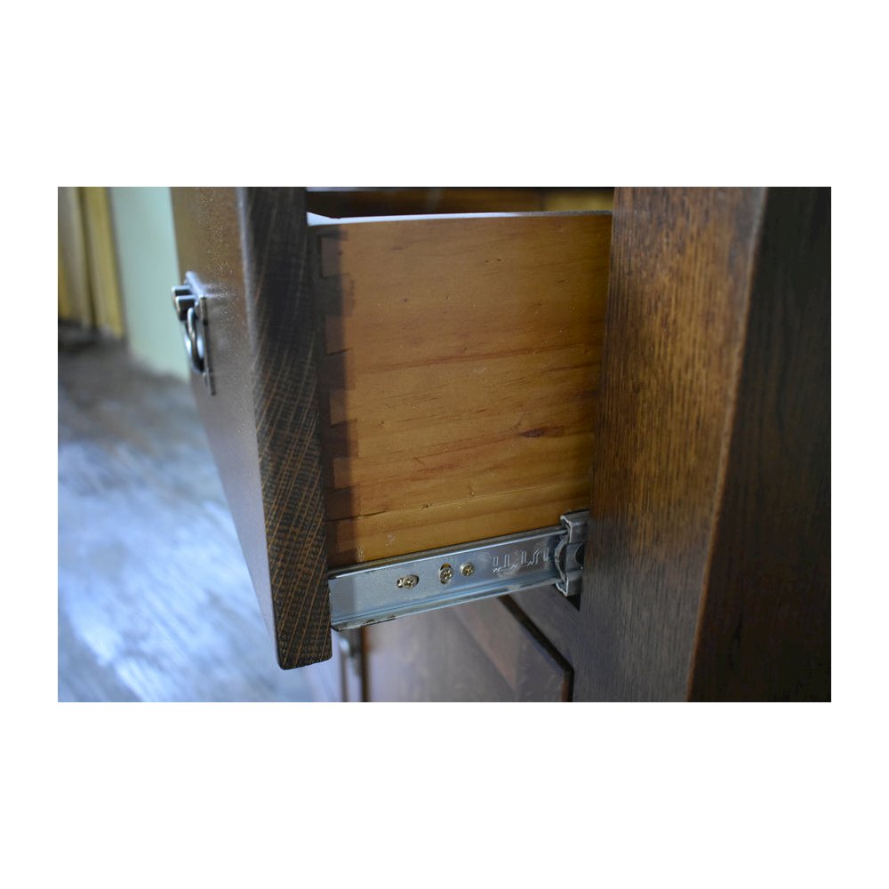Mission 2 Door 2 Drawer Cabinet - Walnut. Picture 3