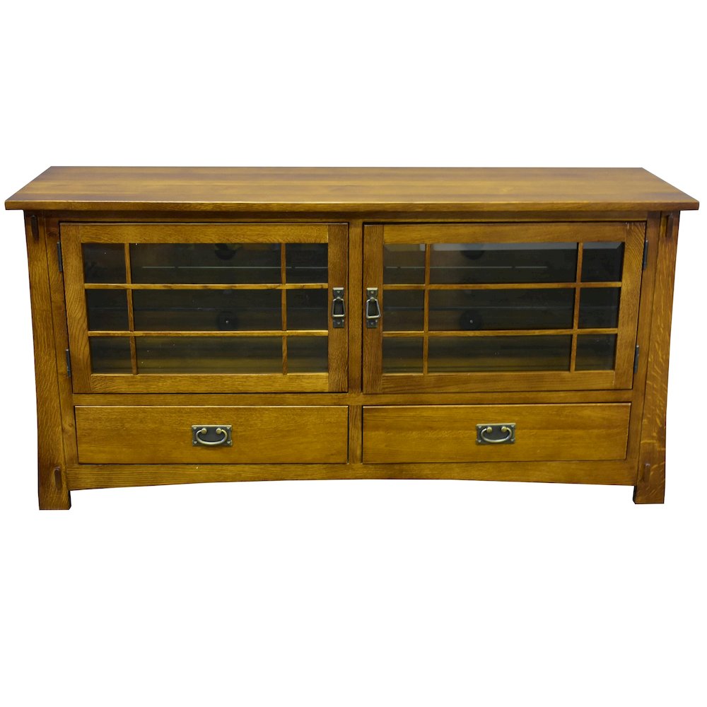 Mission Quarter Sawn Oak 60" TV Stand - Michael's Cherry. Picture 2