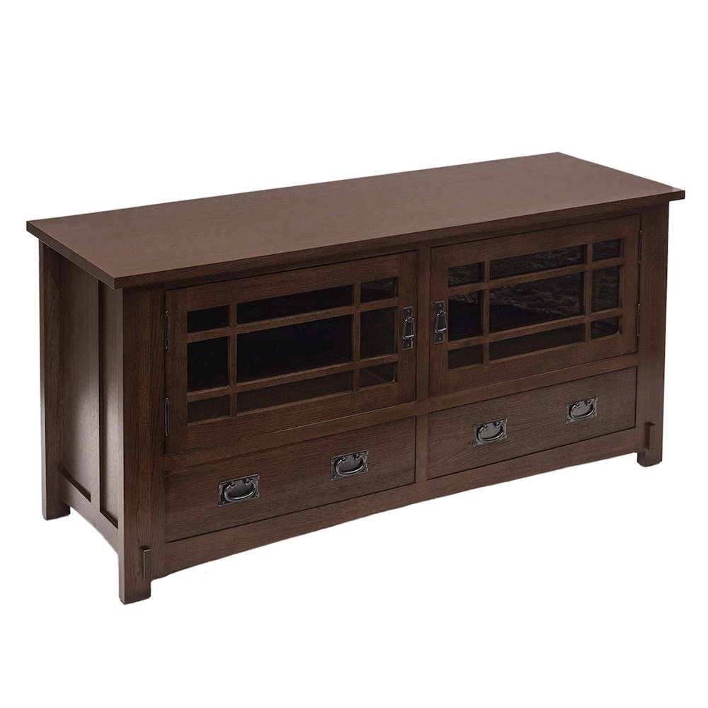 Mission Quarter Sawn Oak Tv Stand - 60" - Walnut. Picture 1