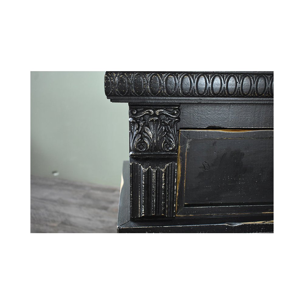 Eboni 4 Door / 3 Drawer Sideboard - Black - 72". Picture 3