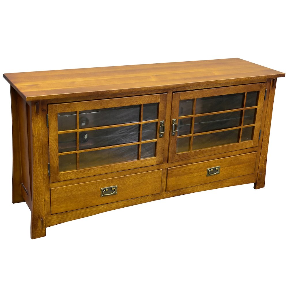Mission Quarter Sawn Oak 60" TV Stand - Michael's Cherry. Picture 1