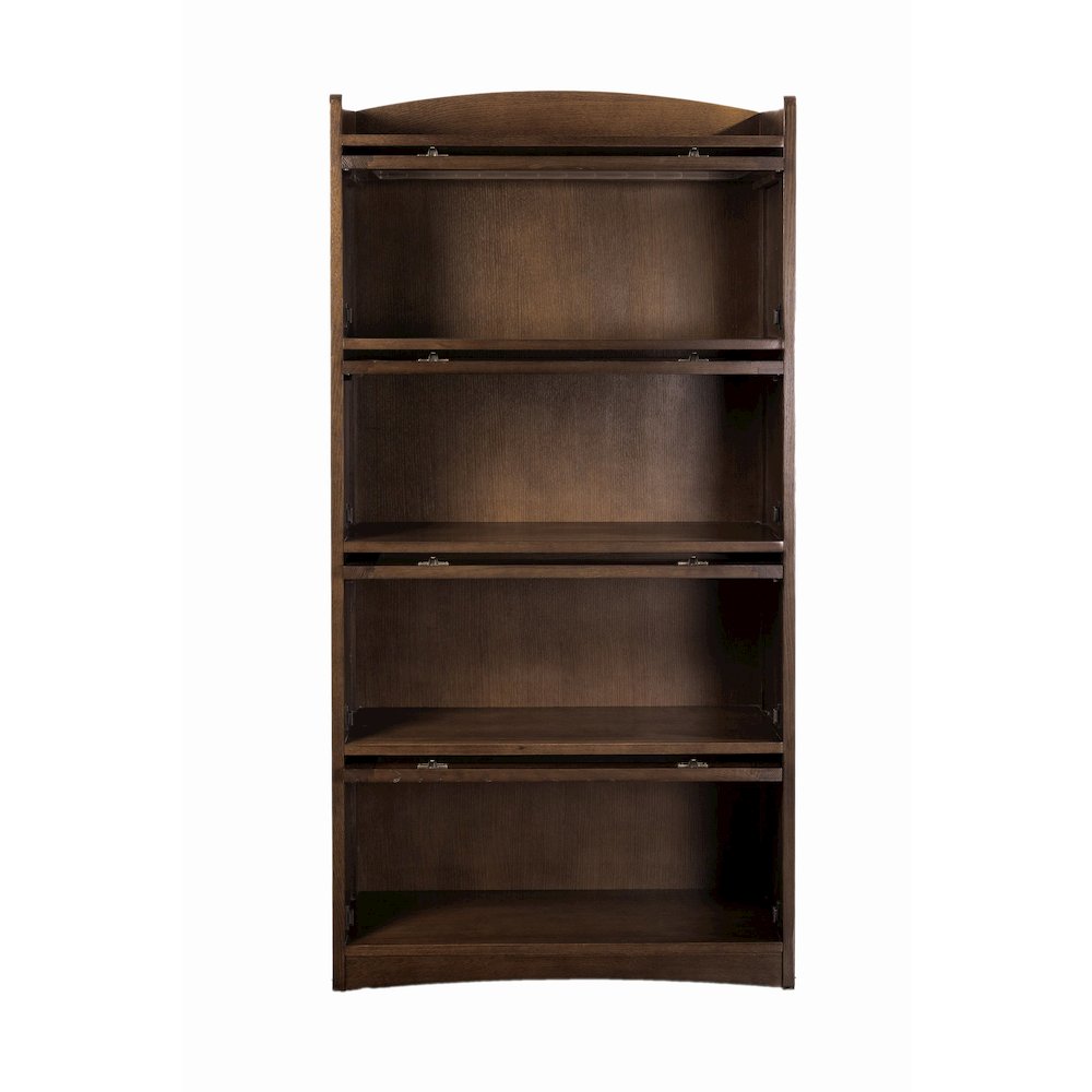 Mission Quarter Sawn Oak 4 Stack Barrister Bookcase - Walnut. Picture 2