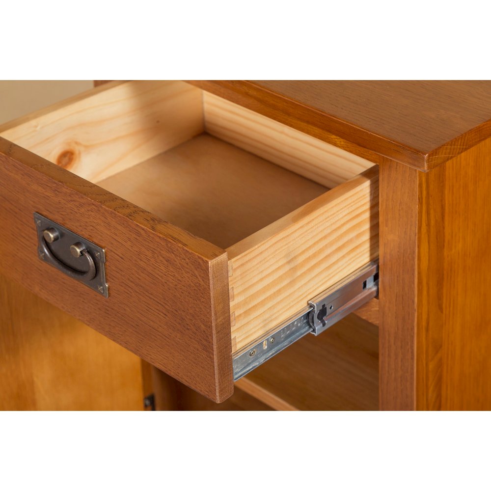 Mission Quarter Sawn Oak 1 Door/Drawer Nightstand Michael Cherry-MC-A. Picture 7