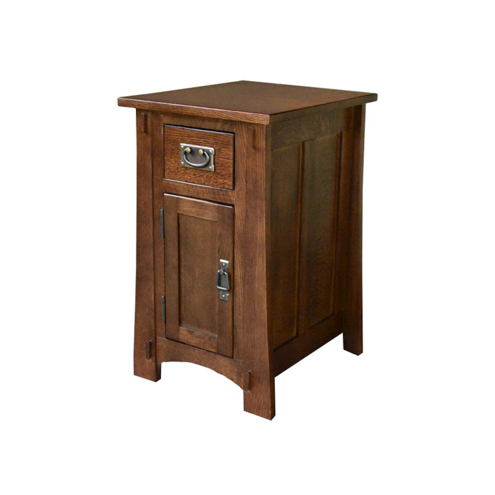 Mission Tapered Leg Narrow Nightstand - Michael's Cherry. Picture 1