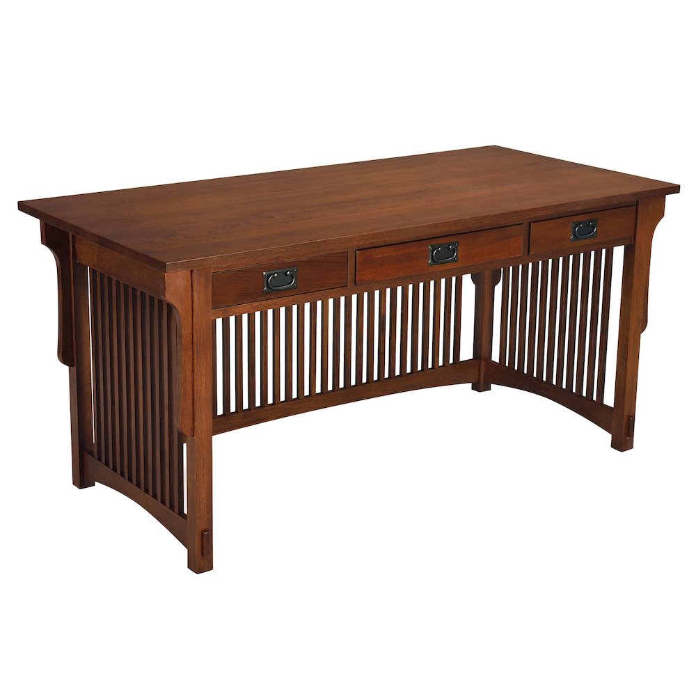 Mission Crofter 3 Drawer Library Desk - Michael's Cherry. Picture 1