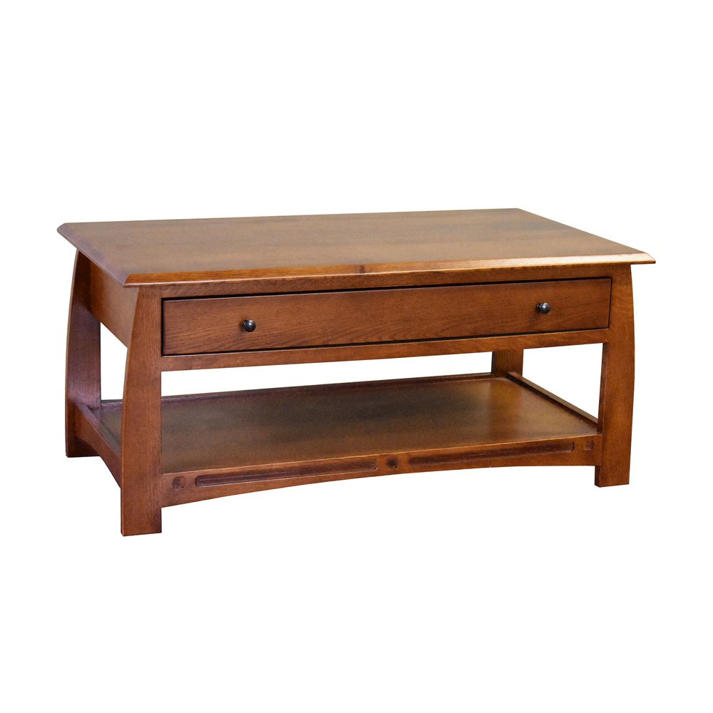 Mission Crofter Style 1 Drawer Coffee Table. Picture 1