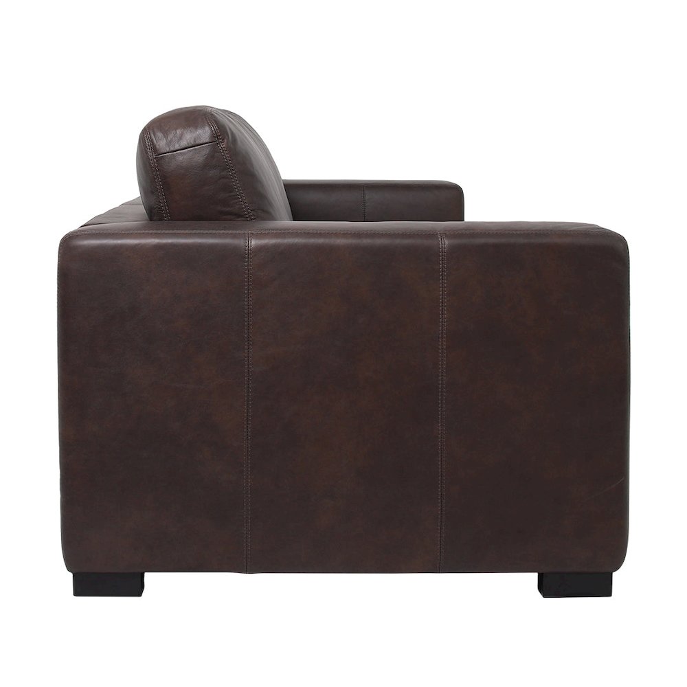 Argento Top Grain Leather Sofa - Brown. Picture 3